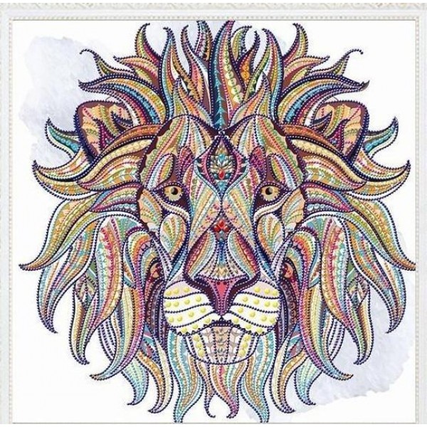 Special Shaped Animal Lion Diamond Painting Kit - DIY