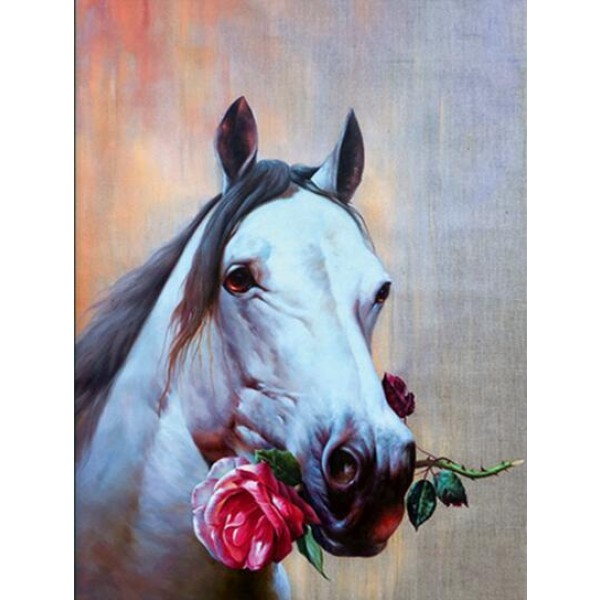 Horses Rose Diamond Painting Kit - DIY