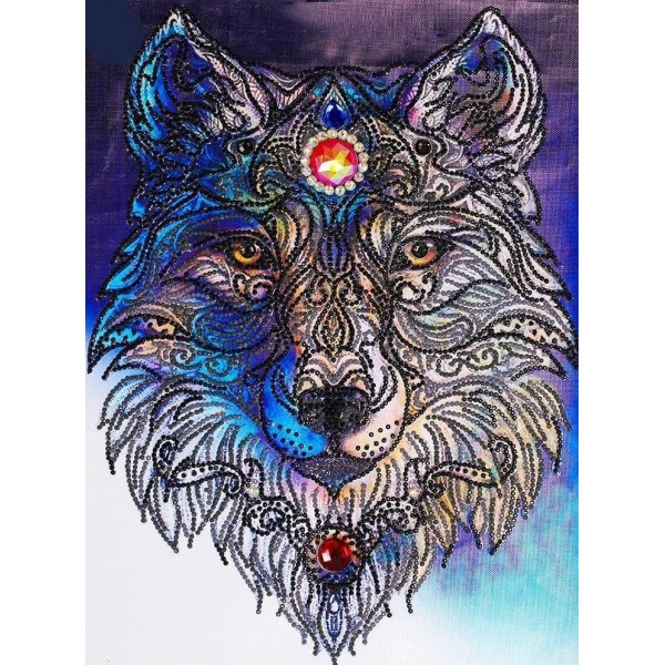 Special Shaped Animal Wolf Diamond Painting Kit - DIY