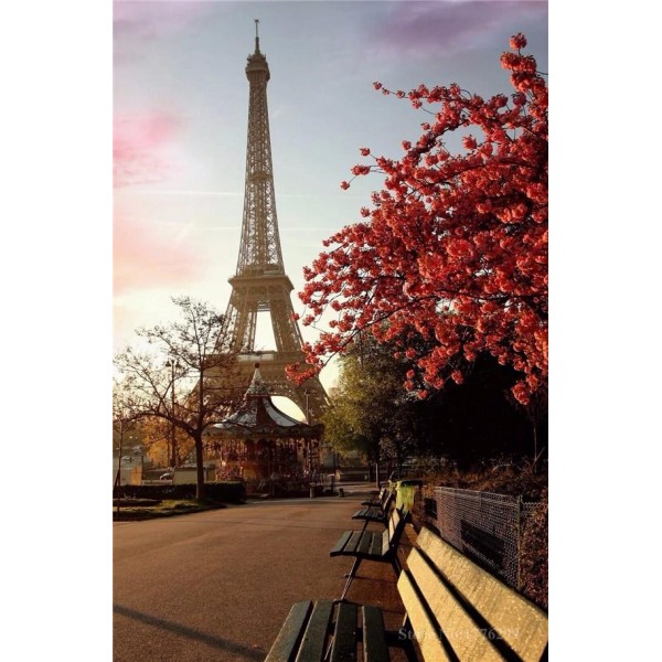 Scenery Eiffel Tower Diamond Painting Kit - DIY