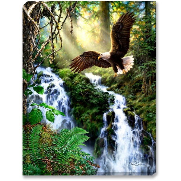 Landscape Eagle Waterfall Diamond Painting Kit - DIY