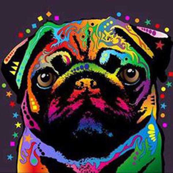 Pug Dog Colors Diamond Painting Kit - DIY