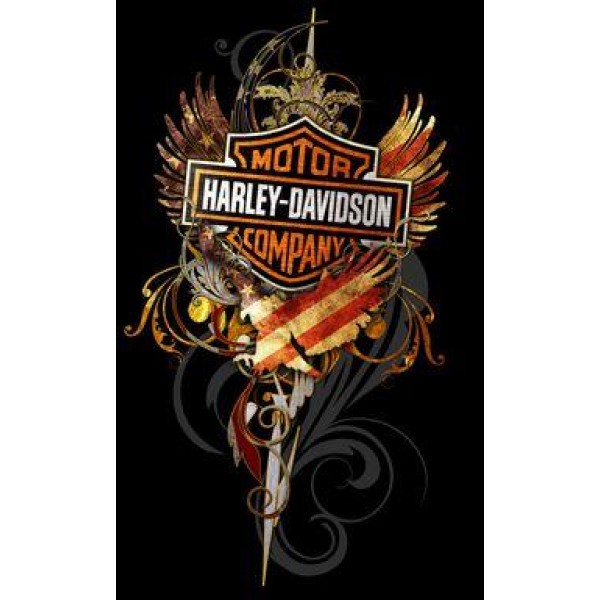 Harley Motorcycle Fire Diamond Painting Kit - DIY
