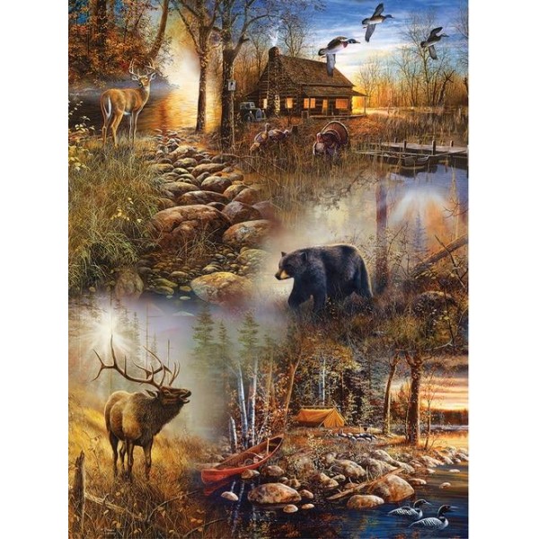 Elk And Bear Diamond Painting Kit - DIY